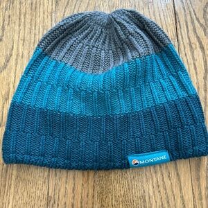 Montane gore windstopper Windjammer Halo beanie teal grey colorblock winter hat